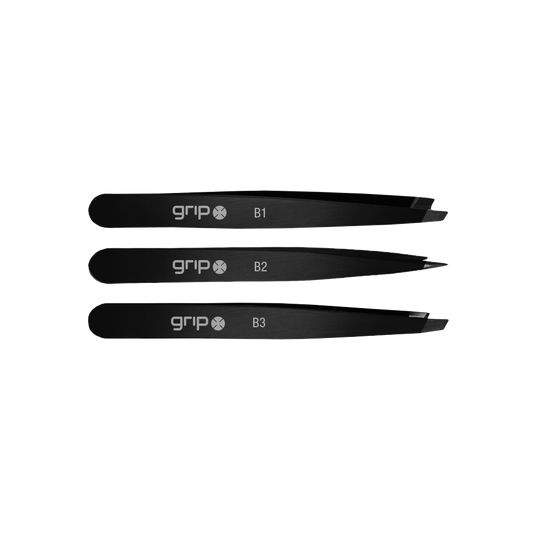 GRIP® Precision Tweezer 3-Pack- Matte Black