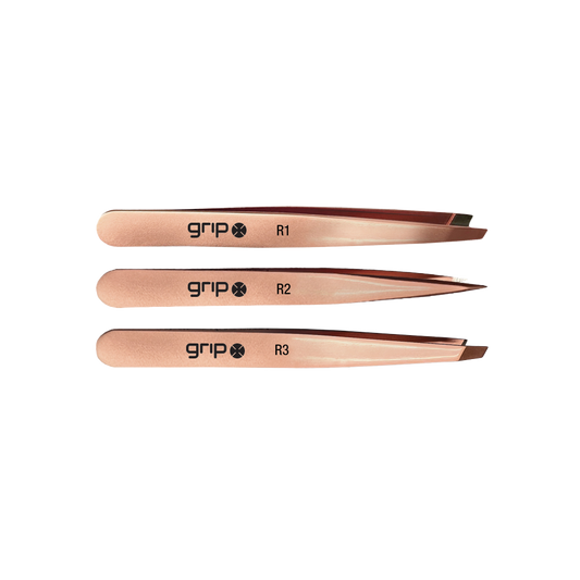 GRIP® Precision Tweezer 3-Pack- Rose Gold