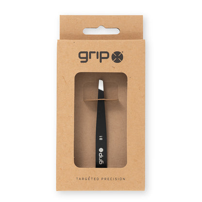 GRIP® Tweezer Slanted Tip Matte Black MB1 Grip Beauty Tools