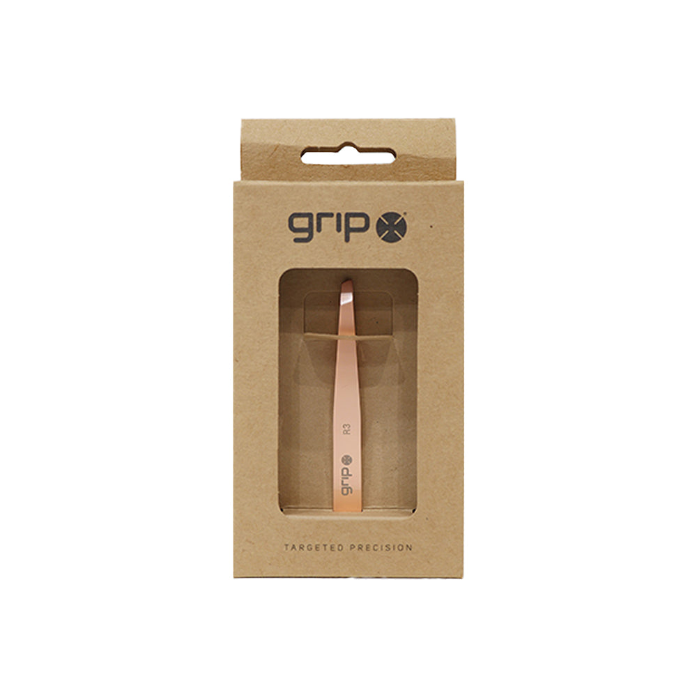 GRIP® Tweezer Claw Slanted Tip Rose Gold R3 Grip Beauty Tools