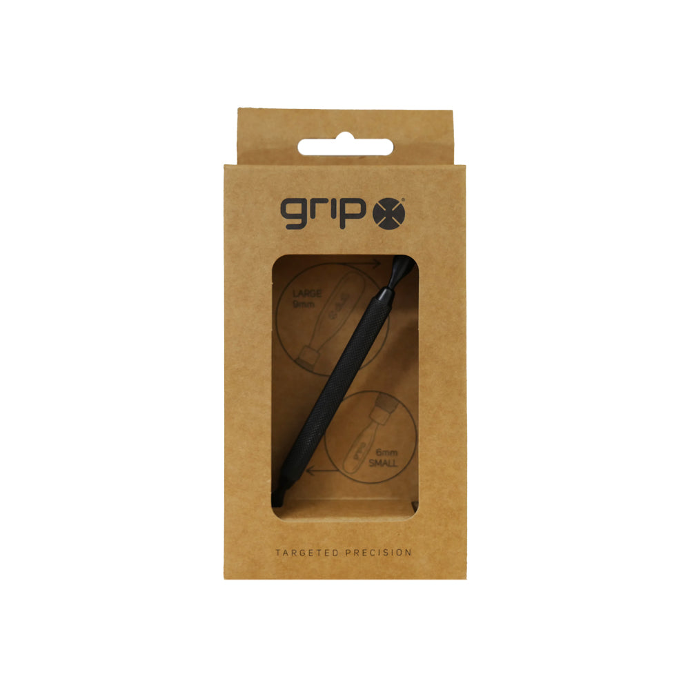 GRIP® Cuticle Pusher Double Ended Matte Black MB6 Grip Beauty Tools