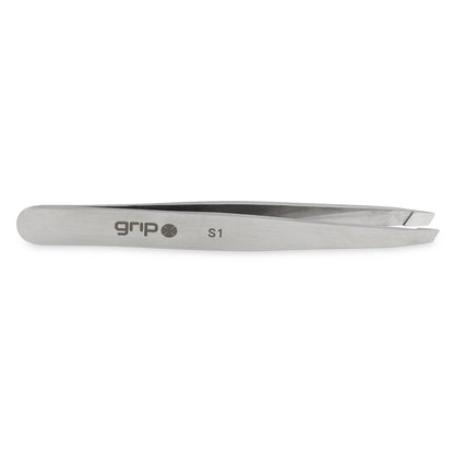 GRIP® Tweezer Slanted Tip Stainless Steel Grip Beauty Tools