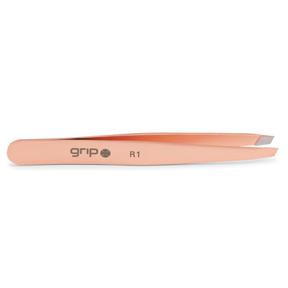 GRIP® Tweezer Slanted Tip Rose Gold R1 Grip Beauty Tools